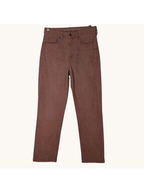 AE High Rise Straight Leg Corduroy Pants Pink Mauve 6 Stretch Grunge Alt